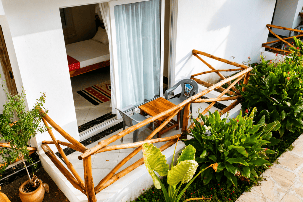 Accommodations standardroom balcony view from the stairs villa verona gardens 1