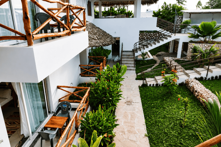standardroom balcony garden view from first floor villa verona gardens 1
