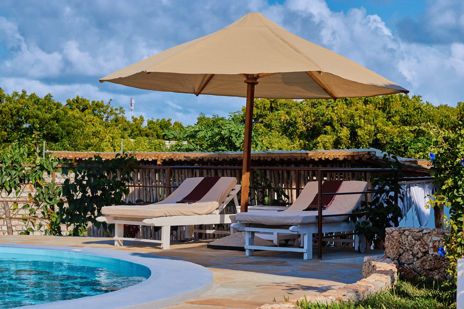 villa verona gardens watamu swimming pool sunbathing 2